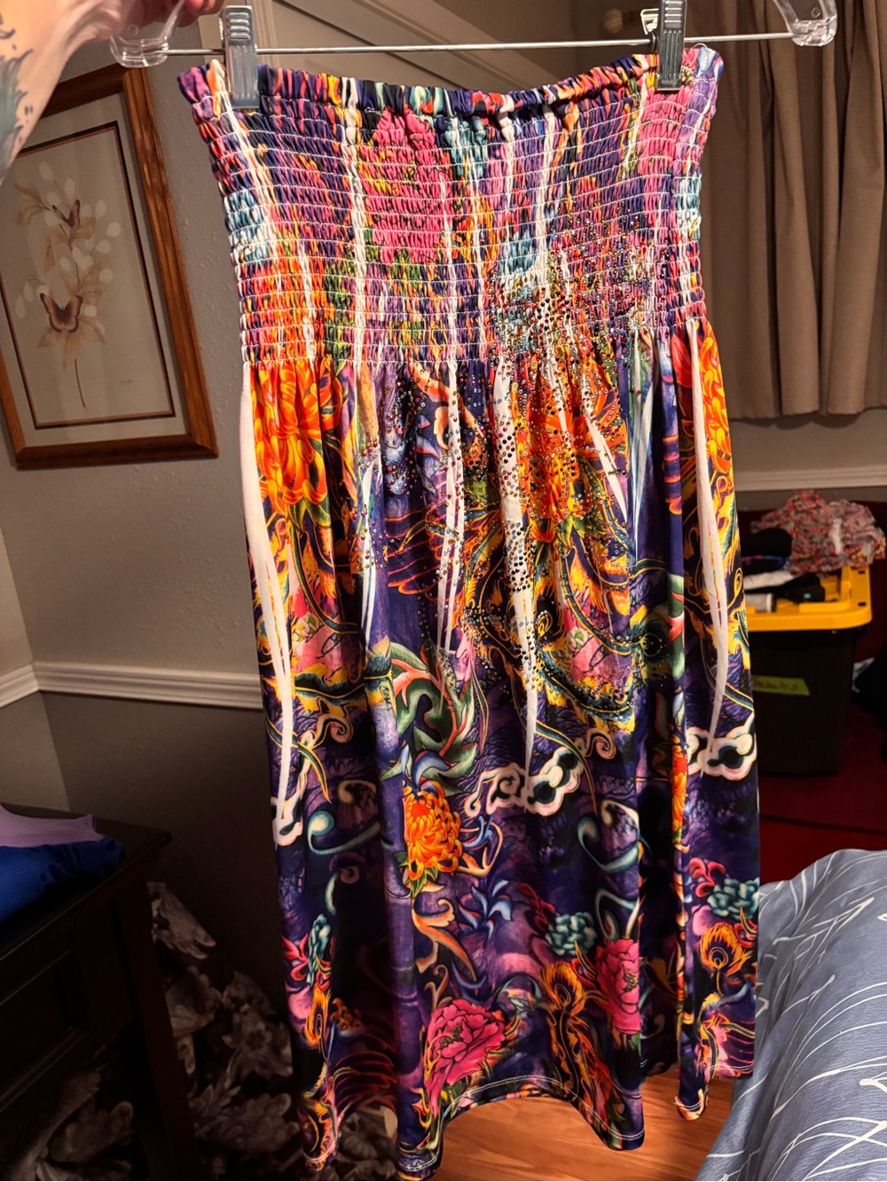 Ocean Breeze strapless sequined maxi dress size Large